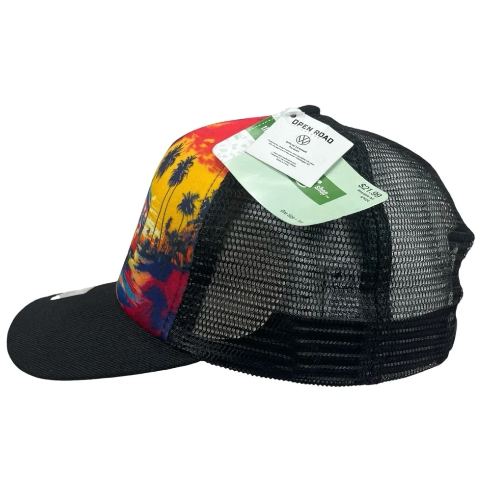 Open Road VW Bus Trucker Hat One Size Multicolor Mesh‎ Snapback NWT